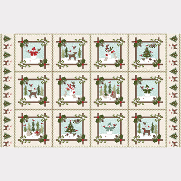 Snowtop Mountain Flannel - Frames Cream Panel