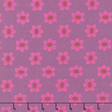 Allegory - Stamped Plum Yardage