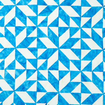 Quilt Blocks - Quilt Block 4 Cheater Print Turquoise 108" Wide Yardage