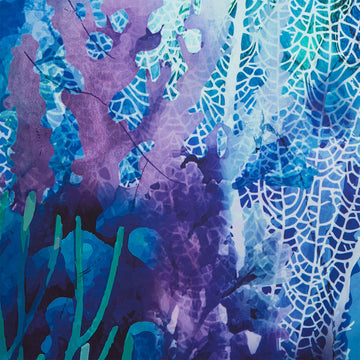 Coral Reef - Coral Ombre Turquoise Yardage