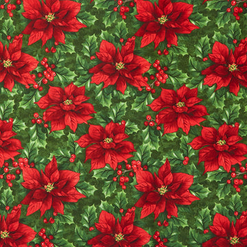 Deck the Halls - Poinsettia Pine Multi Yardage