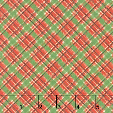 Deck the Halls - Plaid Green Multi Yardage