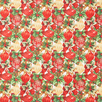 Deck the Halls - Baubles Beige Multi Yardage