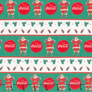 Coca-Cola - Large Stripe Green Multi Yardage