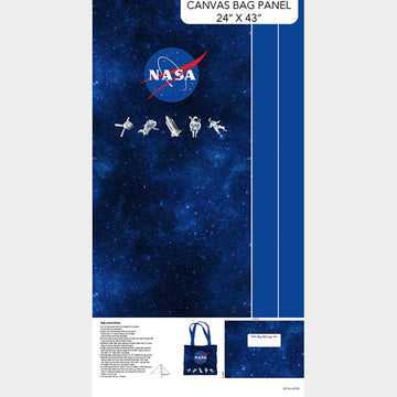 Space Odyssey - NASA Astronaut Tote Bag Navy Panel