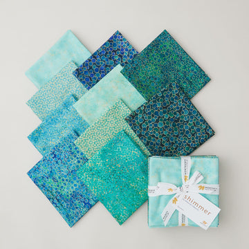 Shimmer Lagoon & Peacock Metallic Rolls