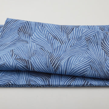 Earth Tone - Tonal Leaves Navy 108" Wide 3 Yard Cut