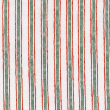 Woodland Whispers - Watercolor Stripe White Multi Yardage