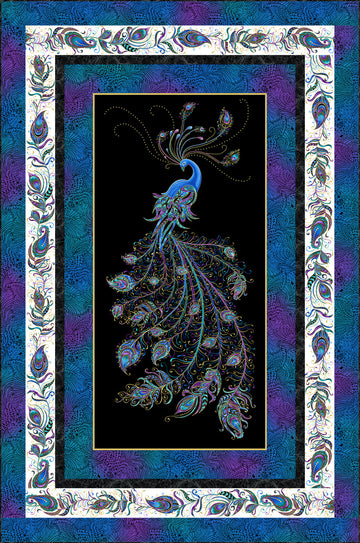 Peacock Pizazz - Dark Free Quilt Pattern
