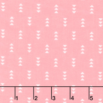 Cozy Cotton Flannels - Triangles Azalea Yardage