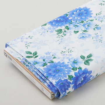 Georgette - White Large Bouquets Colorstory 8 Yard Bolt
