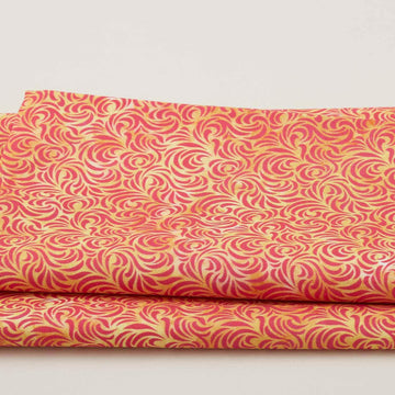 Sunlit Hummingbirds - Coral Swirls 2 Yard Cut