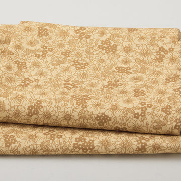 Fabric Market Favorites - Hazelnut Packed Floral 2 Yard Cut