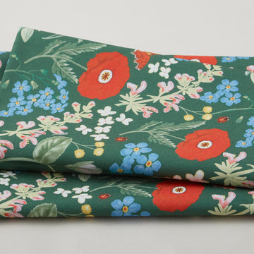 Enchanted Garden - Green Mixed Florals 2 Yard Cut