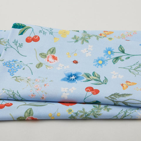 Enchanted Garden - Blue Tossed Florals 2 Yard Cut Enchanted Garden - Blue Tossed Florals 2 Yard Cut
