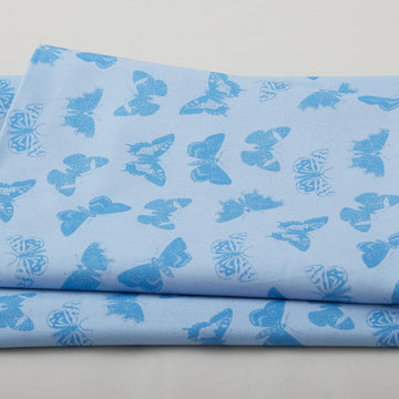 Enchanted Garden - Blue Butterflies 2 Yard Cut