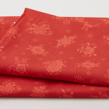 Ruby Fern Favorites - Scarlet Floral 2 Yard Cut