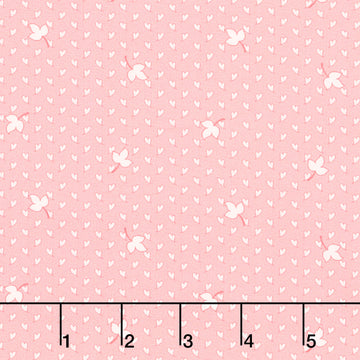 Darlene's Favorites - Hearts And Leaves Pink Yardage