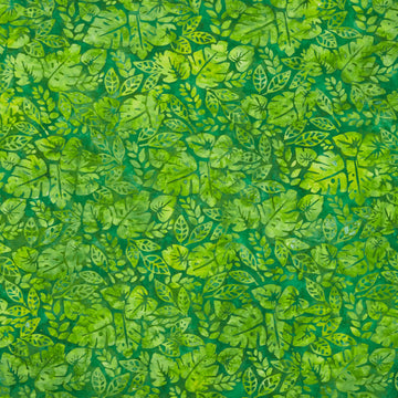 Artisan Batiks - Aloha Sunset Variety Tropical Leaves Leaf Yardage
