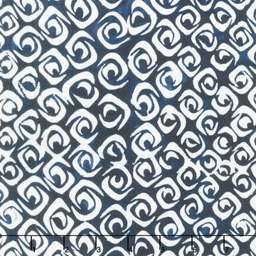 Artisan Batiks - Kasuri Packed Crescents Indigo Yardage