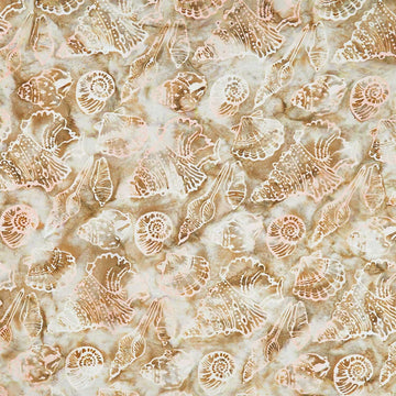 Artisan Batiks - Tranquil Tides Shells Ecru Yardage