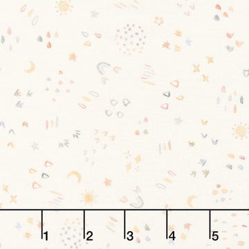 The Wild Ones - Tossed Little Geo Shapes Natural Yardage