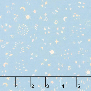 The Wild Ones - Tossed Little Geo Shapes Lagoon Yardage