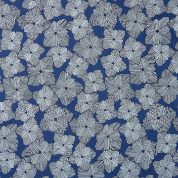 Drift Into Blue - Large Flowers Navy Yardage