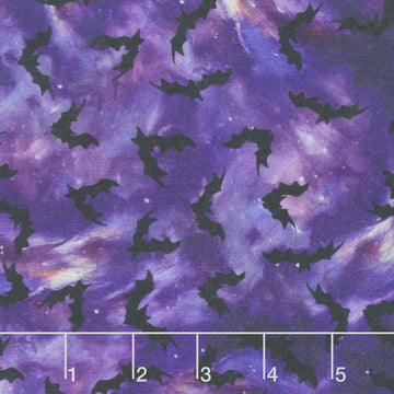 Moon Spell - Bats Midnight Purple Yardage