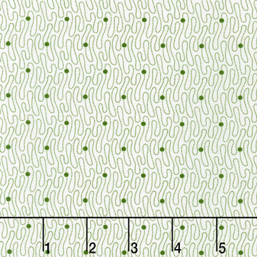 Cascading Flowers - Green Yardage