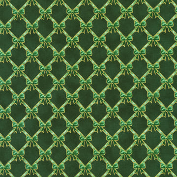 Holiday Flourish - Festive Finery Bows Evergreen Yardage