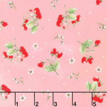 Garden Goodness - Tossed Strawberry Bunches Strawberry Yardage