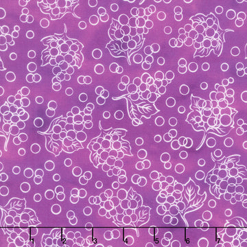 Garden Goodness - Grape Bunches Linework Grape Yardage