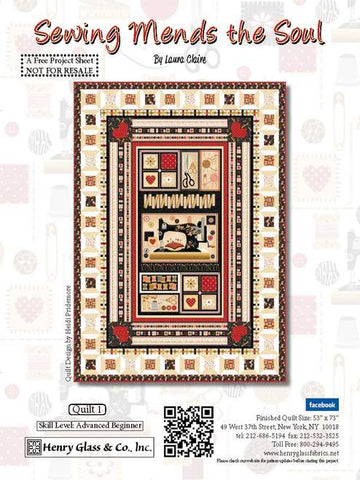Sewing Mends the Soul Quilt Free Quilt Pattern