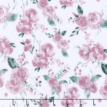 Cuddle® Prints - Garden Bouquet Snow Digitally Printed Minky Yardage
