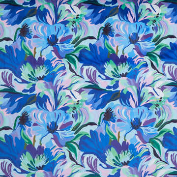 Cuddle® Prints - Wanderlust Florals Blue Digitally Printed Minky Yardage
