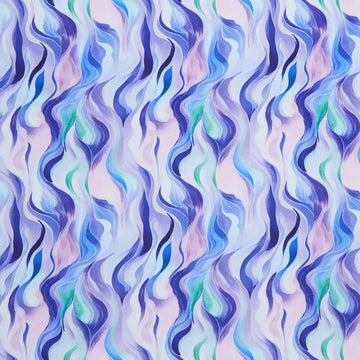 Cuddle® Prints - Wanderlust Rainbow Blue Digitally Printed Minky Yardage
