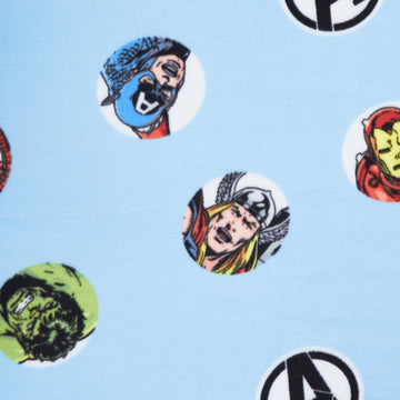 Fleece Prints - Avengers Badges Multi Yardage