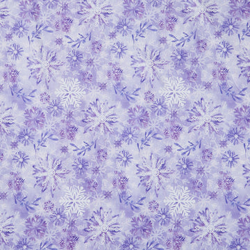 Ice Stellar - Snowflakes Light Purple Digitally Printed 108" Wide Backing