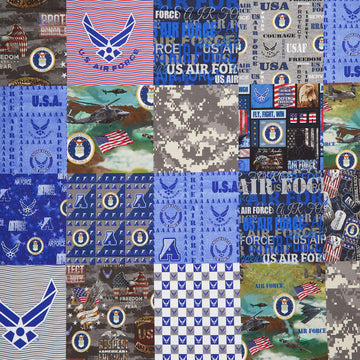 Military - Air Force Cheater Quilt Blue Yardage