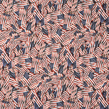 Path To Freedom - Packed American Flags USA Yardage