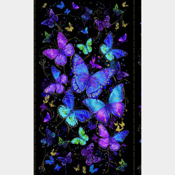 Evening Glow - Butterfly Black Metallic Panel