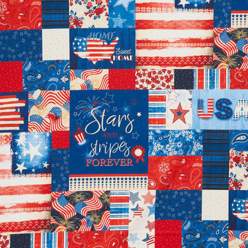 Stripes and Stars - USA Cheater Sampler Multi Yardage