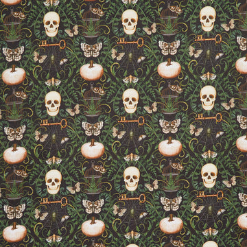 Dark Academia - Damask Black Yardage