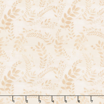 Harvest Delight - Tonal Leaves Cream Yardage