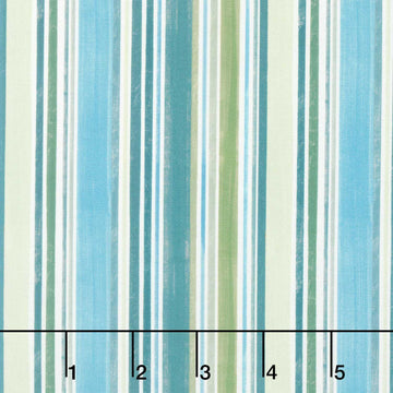 Paddle and Pine - Stripes Blue Green Yardage