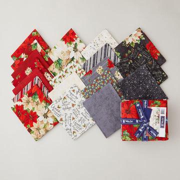 Poinsettia Radiance Fat Quarter Bundle