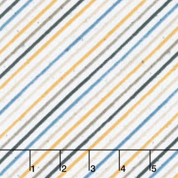 Diggers and Dozers - Building Beams Stripe Cloud Yellow Yardage