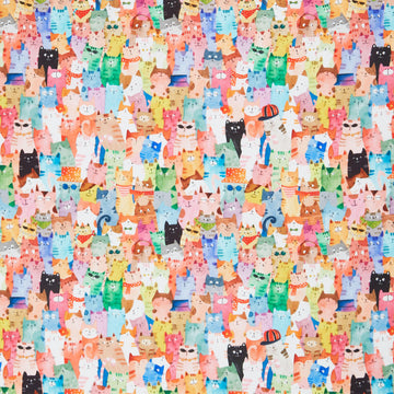 Cats Around Town - Full of Purrsonality Multi Yardage