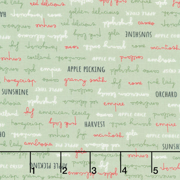 Honeycrisp - Orchard Delights Soft Sage Yardage